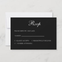 Tarjeta de RSVP básica y elegante
