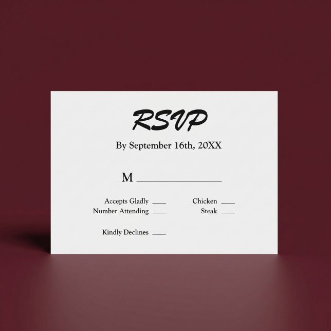 Tarjeta de RSVP Blanca/Negra (Subido por el creador)