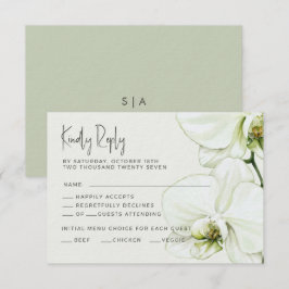 Tarjeta de RSVP Boda Orquídea.