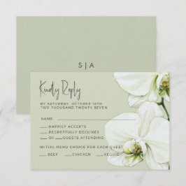 Tarjeta de RSVP Boda Orquídea.