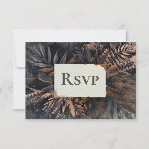 Tarjeta de RSVP Boda Oscura y Melancólica