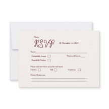 Tarjeta de RSVP Burgundy Bliss Versión 2