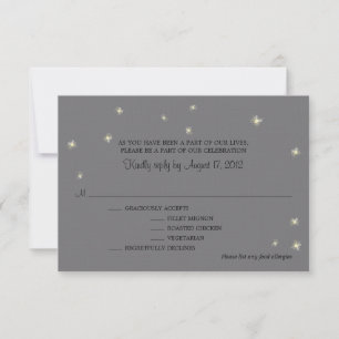 Tarjeta de RSVP Capricho Luciérnagas