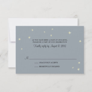 Tarjeta de RSVP Capricho Luciérnagas
