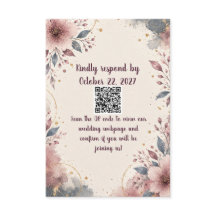 Tarjeta de RSVP con código QR de respuesta