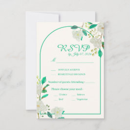 Tarjeta de RSVP de Arco Botánico