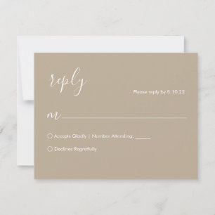 Tarjeta de RSVP de Boda Boho