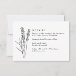 Tarjeta de RSVP de Boda Boho de Flor Silvestre Ele