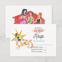 Tarjeta de RSVP de Boda Caprichosa en Las Vegas