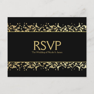 Tarjeta de RSVP de boda con aliento de bebé en bla