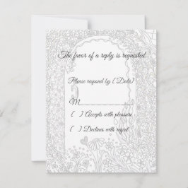 Tarjeta de RSVP de Boda con Arco de Jardín Floral 