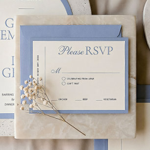 Tarjeta de RSVP de Boda con Elegancia de Borde Mod