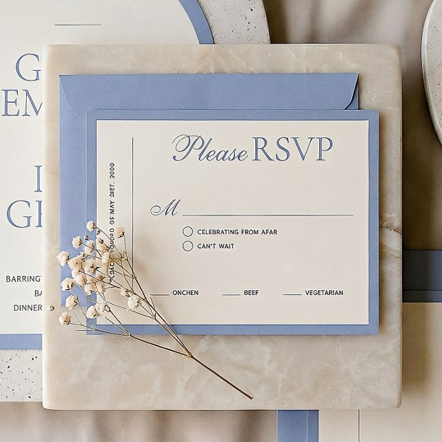 Tarjeta de RSVP de Boda con Elegancia de Borde Mod (Subido por el creador)