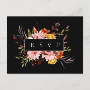 Tarjeta de RSVP de boda con solicitud de canción d