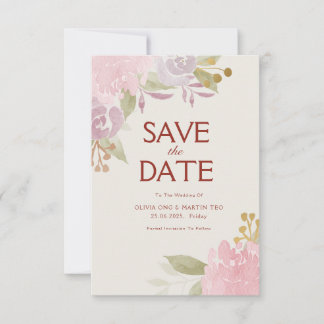 Tarjeta de RSVP de Boda con Tema de Jardín Clásico