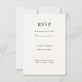 Tarjeta de RSVP de boda con tipografía moderna min