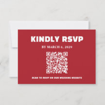 Tarjeta de RSVP de Boda con Tipografía Moderna y R