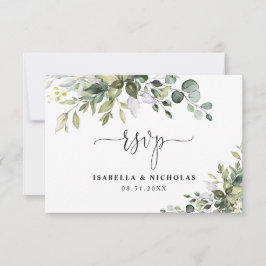 Tarjeta de RSVP de Boda de Eucalipto