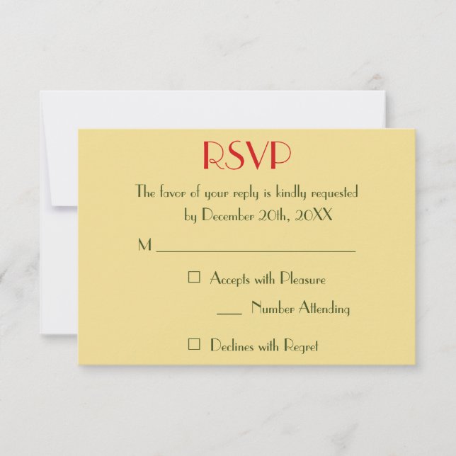 Tarjeta de RSVP de boda de Navidad con tema de vac (Anverso)
