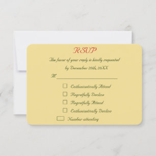 Tarjeta de RSVP de Boda de Navidad Personalizada D