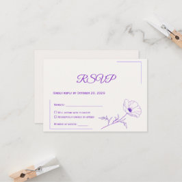 Tarjeta de RSVP de Boda | Diseño Minimalista Elega