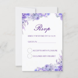 Tarjeta de RSVP de boda editable, Tarjeta de RSVP
