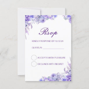 Tarjeta de RSVP de boda editable, Tarjeta de RSVP 