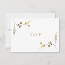 Tarjeta de RSVP de Boda Elegante