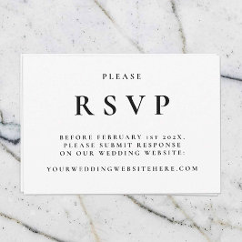Tarjeta de RSVP de Boda Elegante
