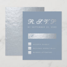 Tarjeta de RSVP de boda elegante con caligrafía pl
