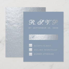 Tarjeta de RSVP de boda elegante con caligrafía pl