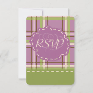 Tarjeta de RSVP de Boda en Jardín Campestre