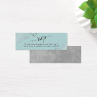 Tarjeta de RSVP de boda en línea con detalles plat