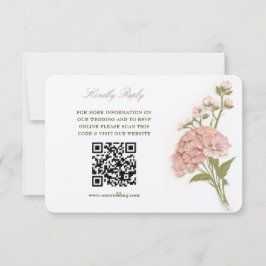 Tarjeta de RSVP de boda floral pastel elegante