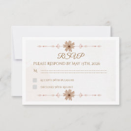 Tarjeta de RSVP de boda floral personalizada