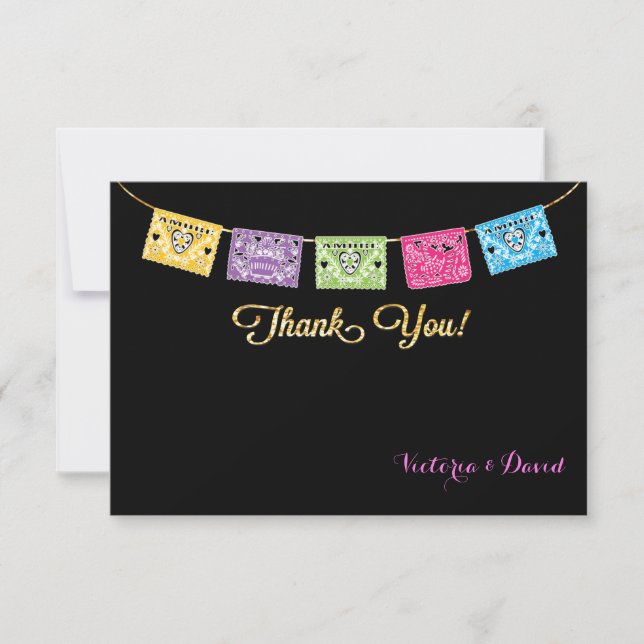 Tarjeta de RSVP de Boda Mexicana (Anverso)
