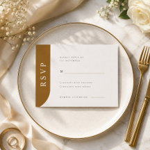 Tarjeta de RSVP de Boda Minimalista Elegante