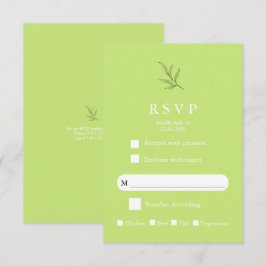 Tarjeta de RSVP de Boda Minimalista Elegante Moder