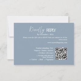 Tarjeta de RSVP de Boda Minimalista Moderna