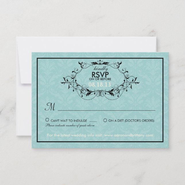 Tarjeta de RSVP de Boda Moderna Cakepop Amor Más D (Anverso)
