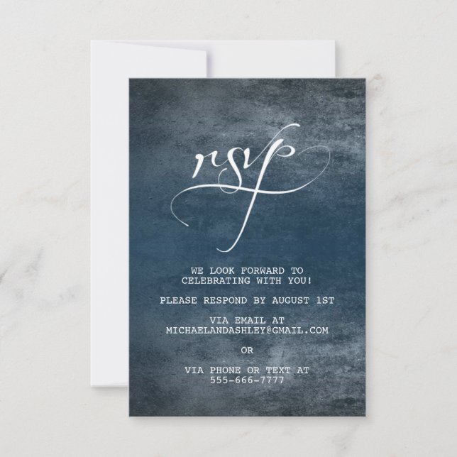Tarjeta de RSVP de Boda Nuestras Aventuras Comienz (Anverso)