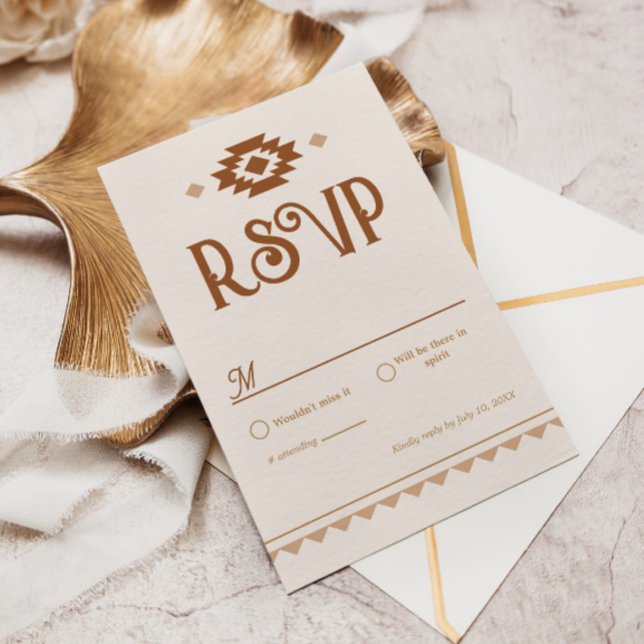 Tarjeta de RSVP de Boda Occidental Moderna (Subido por el creador)