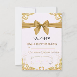 Tarjeta de RSVP de Boda Orgánica Moderna