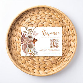 Tarjeta de RSVP de Boda Otoñal Rústica 'Enamorarse