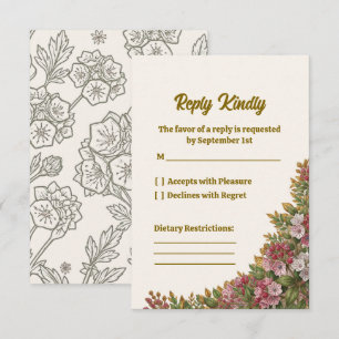 Tarjeta de RSVP de Boda Pennsylvania Mountain Laur