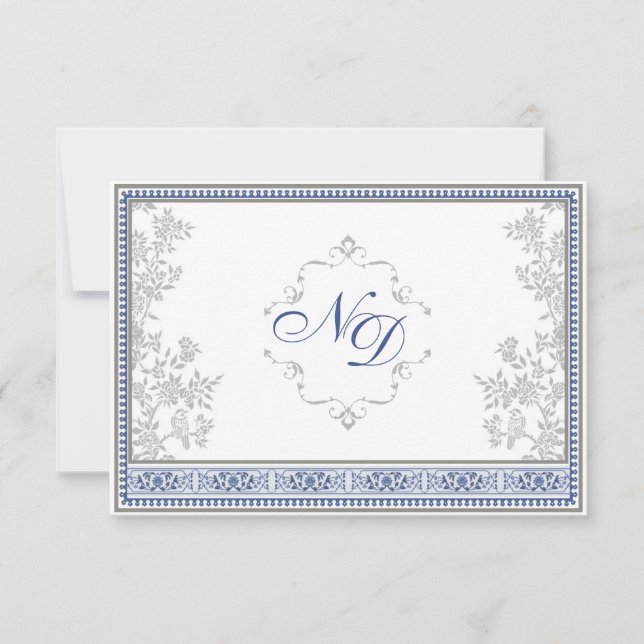 Tarjeta de RSVP de Boda Real Turca (Anverso)