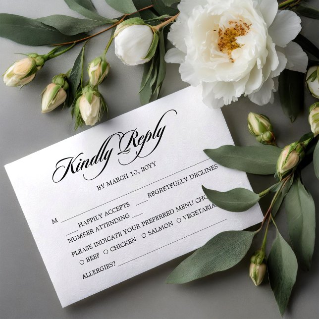 Tarjeta de RSVP de Boda Romance Radiante (Subido por el creador)