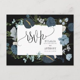 Tarjeta de RSVP de Boda Romántica Elegante