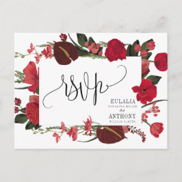 Tarjeta de RSVP de Boda Romántica Elegante