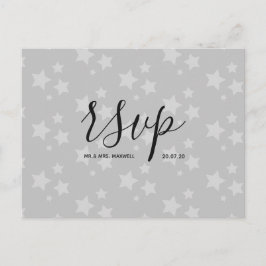 Tarjeta de RSVP de boda | Tarjeta postal con estre